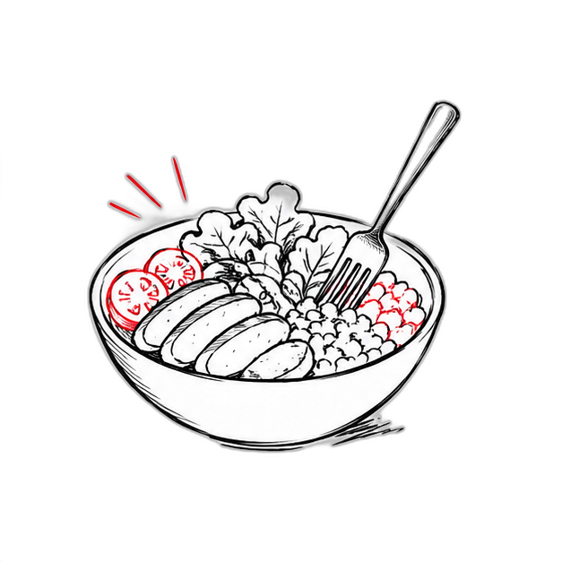 食事サポートのイラスト
